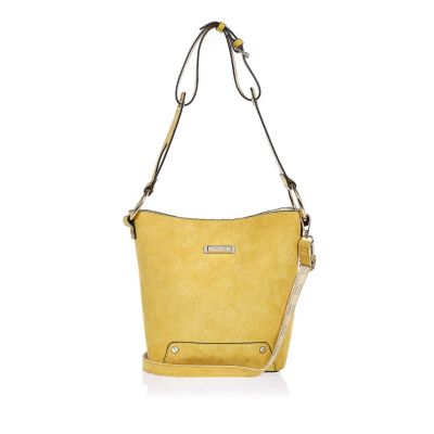 Yellow slouchy bucket handbag